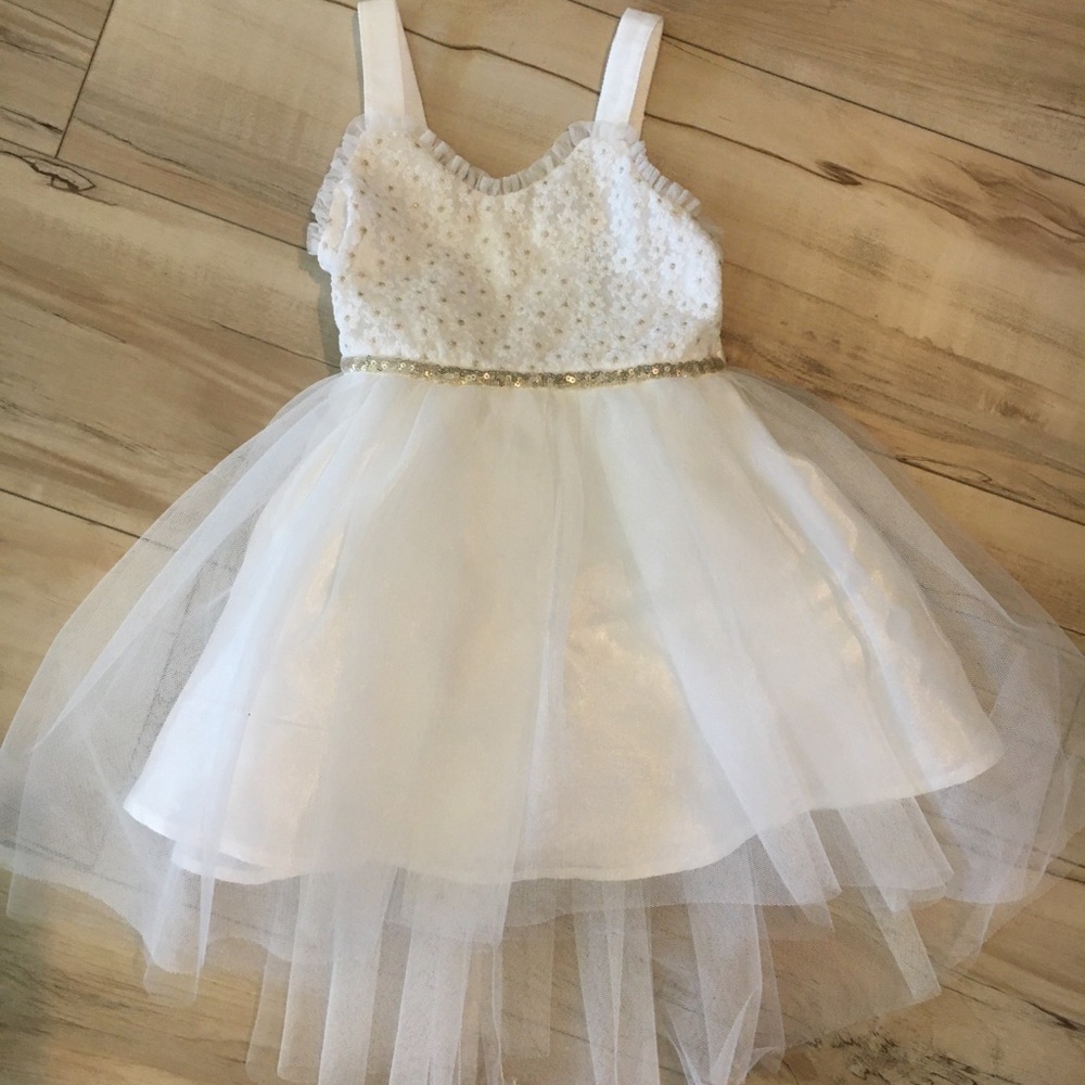 Pink and Violet White and Gold Toddler Dress